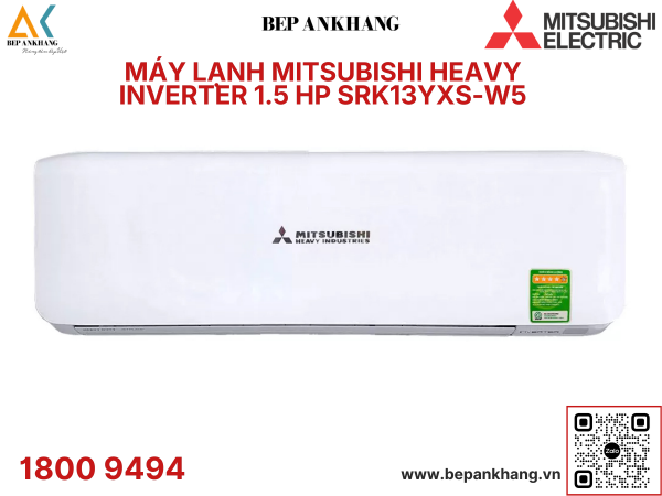 Máy lạnh Mitsubishi Heavy Inverter 1.5 HP SRK13YXS-W5